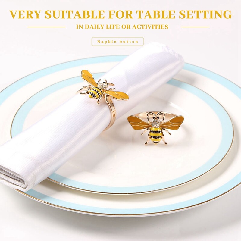 6PCS Metal Napkin Towel Buckle Bee Napkin Holder Wedding Party9144 eBay