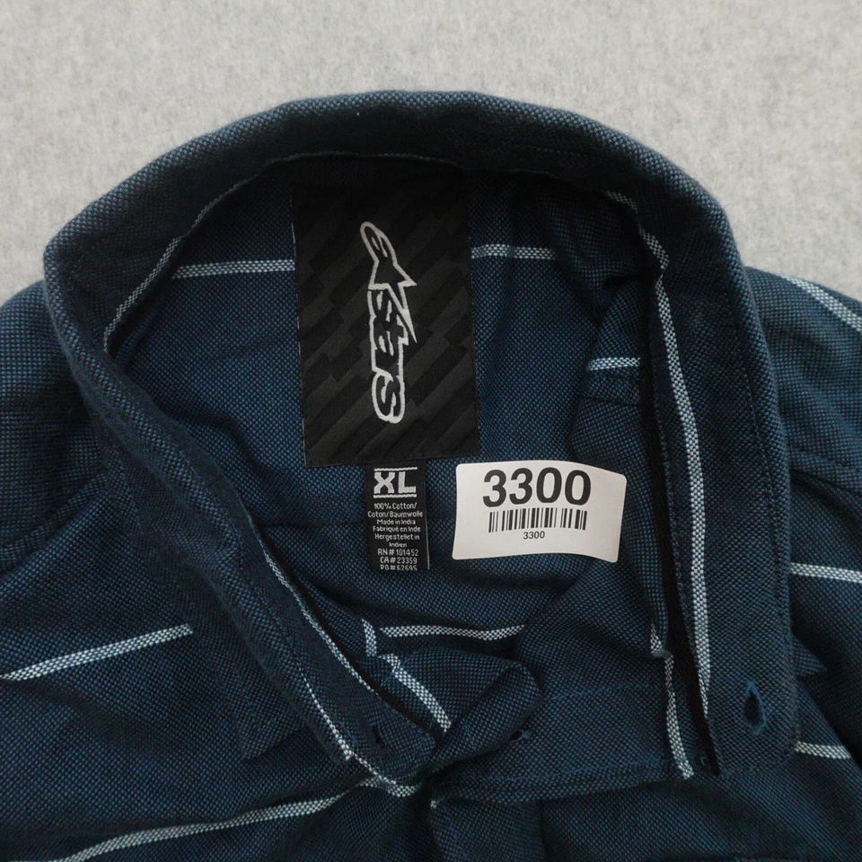 Camisa Para Hombres Alpine Stars Manga Larga Abotonada TALLA XL Rayas en Azul 23x31 Foto 3 de 4