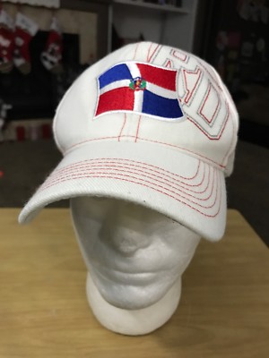 Republica Dominicana Flag Off White Soccer Football Baseball Cap Hat