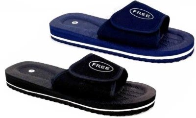 SLIPPERS REVENGE DEMA CIABATTE UOMO A STRAPPO GOMMA ESTIVE Mare DOCCIA Nero Blu