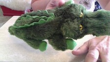 AURORA 11" Alligator Nice Crocodile Plush Stuffed Animal Green Yellow Belly/Eyes