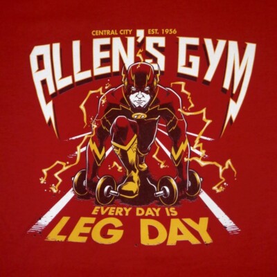 Ript Apparel Allen s Gym WOMENS CUT T Shirt Mashup The Flash Leg Day SM, XL, 2XL