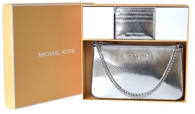 Michael Kors Damen Umhängetasche  JET SET TRAVEL GIFTABLE BOXED ITEMS silber