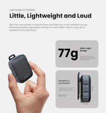 Wearable Bluetooth Speakers,Ip67 Waterproof,Clip-On Portable Small Personal S...