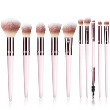Makeup Brush Set, Premium Synthetic 10 PCS Makeup Brushes, Travel Makeup Brus...