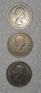 Great Britain 1955-1965-1966 Two Schilling Coins - 3 Coin Lot *Free Shipping
