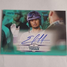 2025 Topps Stadium Club Base Auto Turquoise 75/99 Rookie Ezequiel Tovar Rockies