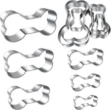Dog treats Cutters Set 6 Pieces Cookie Cutter sets Different Sizes Silver