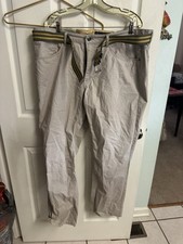 Weatherproof Pants Durable Comfort Reg Straight Fit, 5-Pocket W/belt Khaki 40x32
