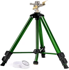 Keten Impact Sprinkler on Tripod Base, 300 Degree Coverage, Heavy Duty, 37" Tall