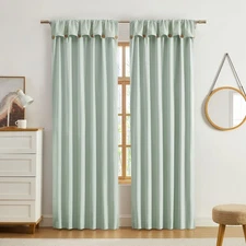 100% Blackout Rod Pocket Back Tab Single Indoor Curtain Panel 
