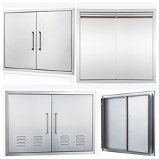 Outdoor Kitchen Doors, Stainless Steel BBQ Do...