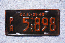 1949 Mississippi TRUCK License Plate