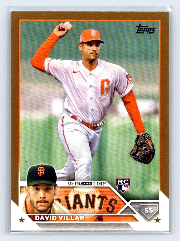 2023 Topps Series 1 David Villar #277 San Francisco Giants Gold /2023 RC