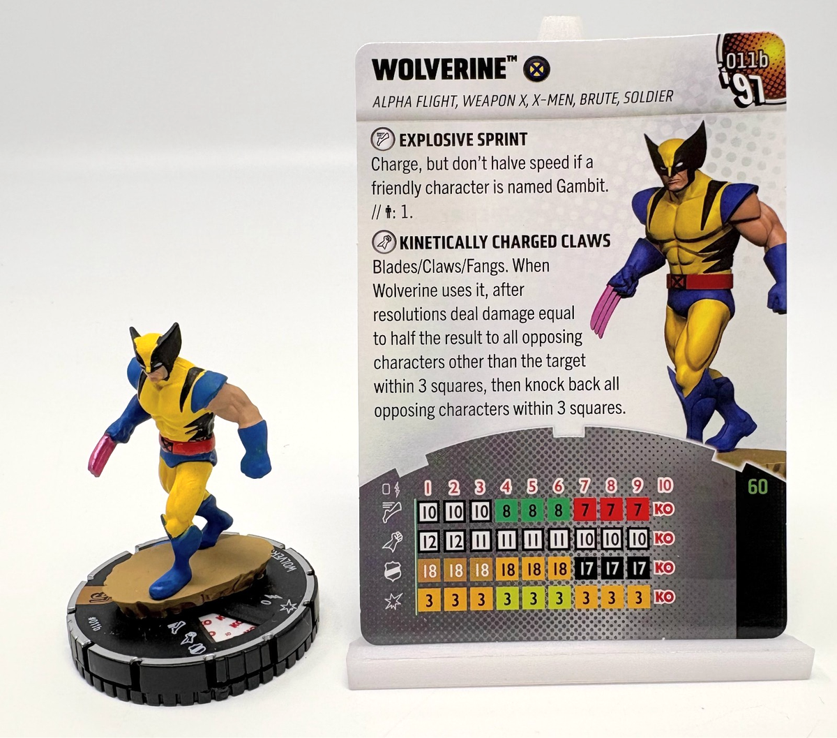 Heroclix: Marvel - X-Men '97 - Wolverine #011b (Chase) w/ Card
