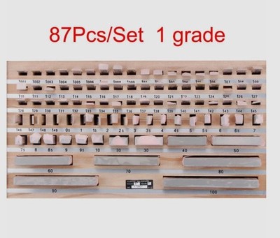 87Pcs/Set Block Gauge 1 grade Caliper Block gauge Inspection Block Gauge Measure