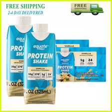 2 Pack Equate High Performance Protein Shake Vanilla 11 fl oz 12 Ct 24 Bottles