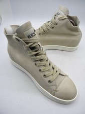 Sneakers alte stringate HOGAN in pelle kaki con logo taglia 36,5/6 WO