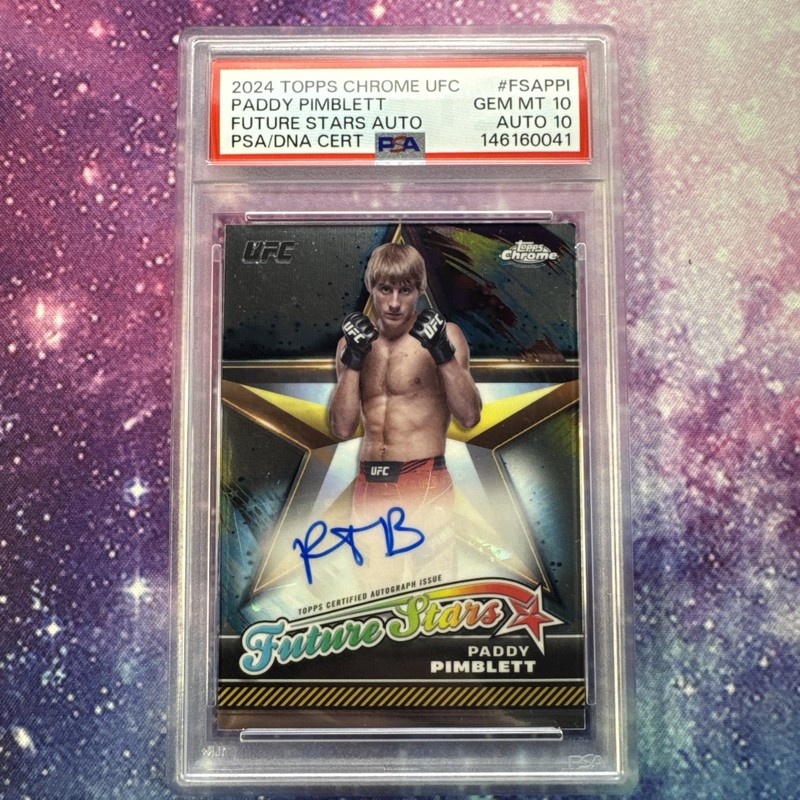2024 Topps Chrome UFC Paddy Pimblett #FSAPPI Auto! PSA 10 GEM MT, AUTO 10 🔥