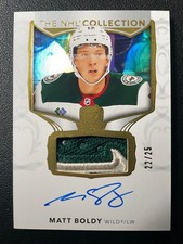 24-25 The Cup Hockey The NHL Collection Patch Auto Matt Boldy #/25