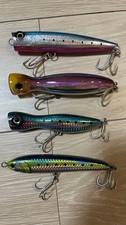 Yellowtail Mahi-Mahi Topwater Lure Set of 4Rapido, Bullet Bull, Rock Pop,