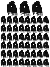 24 Pack Winter Scarves, Warm Winter Fleece Scarf Bulk Wholesale Donation Unisex