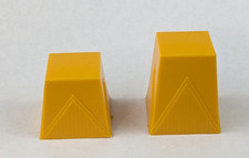 Marx Super Circus Performing Stands Yellow Hard Plastic Vtg 1950s Set of 2