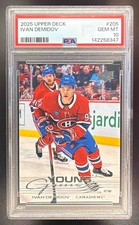 2025 Upper Deck Series 1 Ivan Demidov #205 Young Guns Rc Psa 10