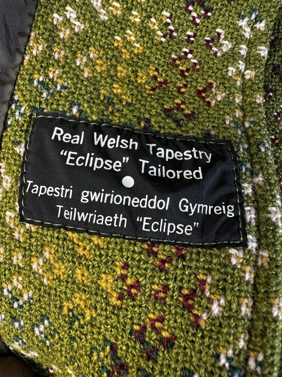 Vtg 1960s Welsh Woollens Tapestry Real Wool Women's Coat Eclipse