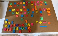 Lot Of 85 Plastic Magnetic LETTERS And NUMBERS And SYMBOLS