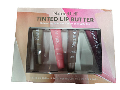 NatureWell 4 Pack Tinted Lip Butter 0.50 Oz Each