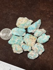 Nevada Turquoise Nugget Lot 60g Nice Bright Blue w/ Gold Matrix Old Material