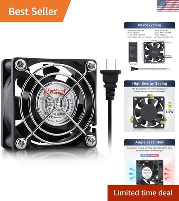 EC Brushless Axial Fan 60mm x 25mm, 4800 RPM, Energy Efficient Cooling Solution