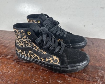 VansSkate SK8-Hi 「Cheetah」 Vans skate Sk8-Hi Decon Cher Strawberry Cheetah Skateboarding