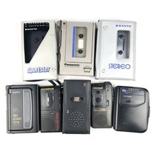  9 Portable Cassette Players for Repair Sony, Sanyo, Panasonic, Olympus 