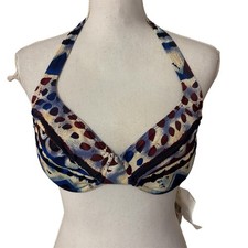 Vintage 1990's Baja Blue Retro Women's Swimsuit Top Size US 12