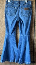 Wrangler Retro High Rise Flare Jeans Women's 31  X 32  Tag Cowgirl Bell Bottom