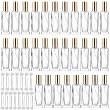 30 Pcs 10ml Perfume Bottles Bulk - Refillable Clear Thick Glass Cologne Spray...