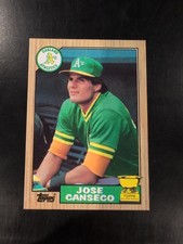 1987 Topps Rookie Gold Cup Jose Canseco Oakland A’s No. 620