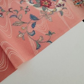 Songbird Harmony #B 15x61 LONG Vintage Japanese Kimono Silk Fabric RW95