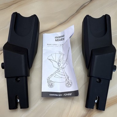 mama & baby Maxi-Cosi/Nuna Lower Adapter Black for Rovee Stroller Infant