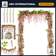 28.8ft Artificial Wisteria Garland - 4 Pcs Silk Hanging Flowers for Wedding, Hom