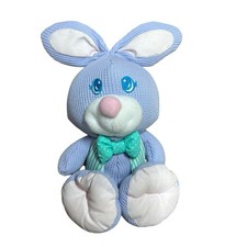 Fisher Price Cozies Bunny Purple Plush Thermal Waffle Vest Bow Tie RARE 1997 Vtg