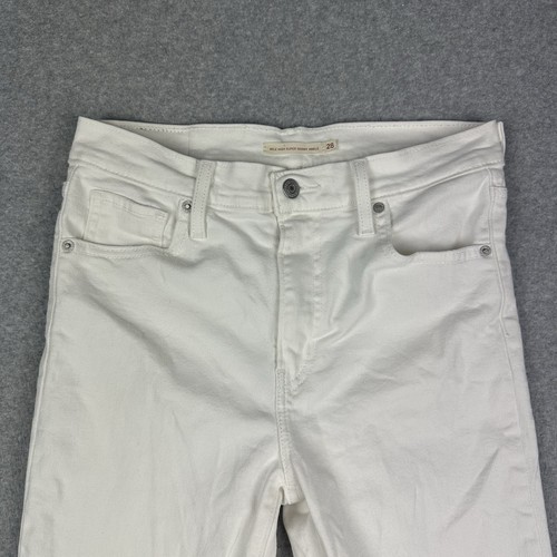 Levi's NWOT Mile High Super Skinny Ankle Women's Denim Jeans Sz 28 White Stretch - Bild 5 von 16