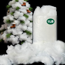 1LB Christmas Fake Snow Decor  Cotton White Fluff Christmas Indoor Decoration  Vac