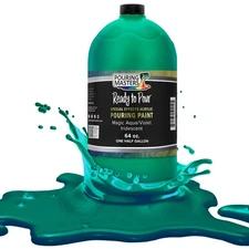 Magic Aqua/Violet Iridescent Special Effects Pouring Paint - Half Gallon Bottle