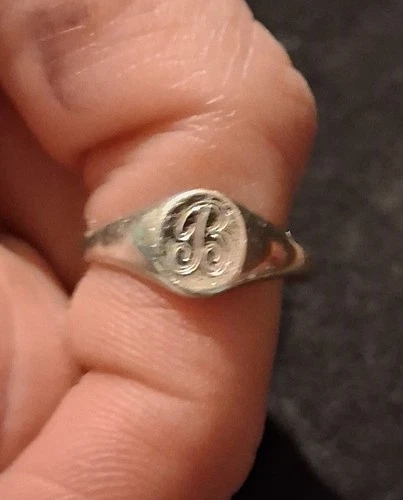 Vintage Sterling Silver ESPO Ring Engraved "B"