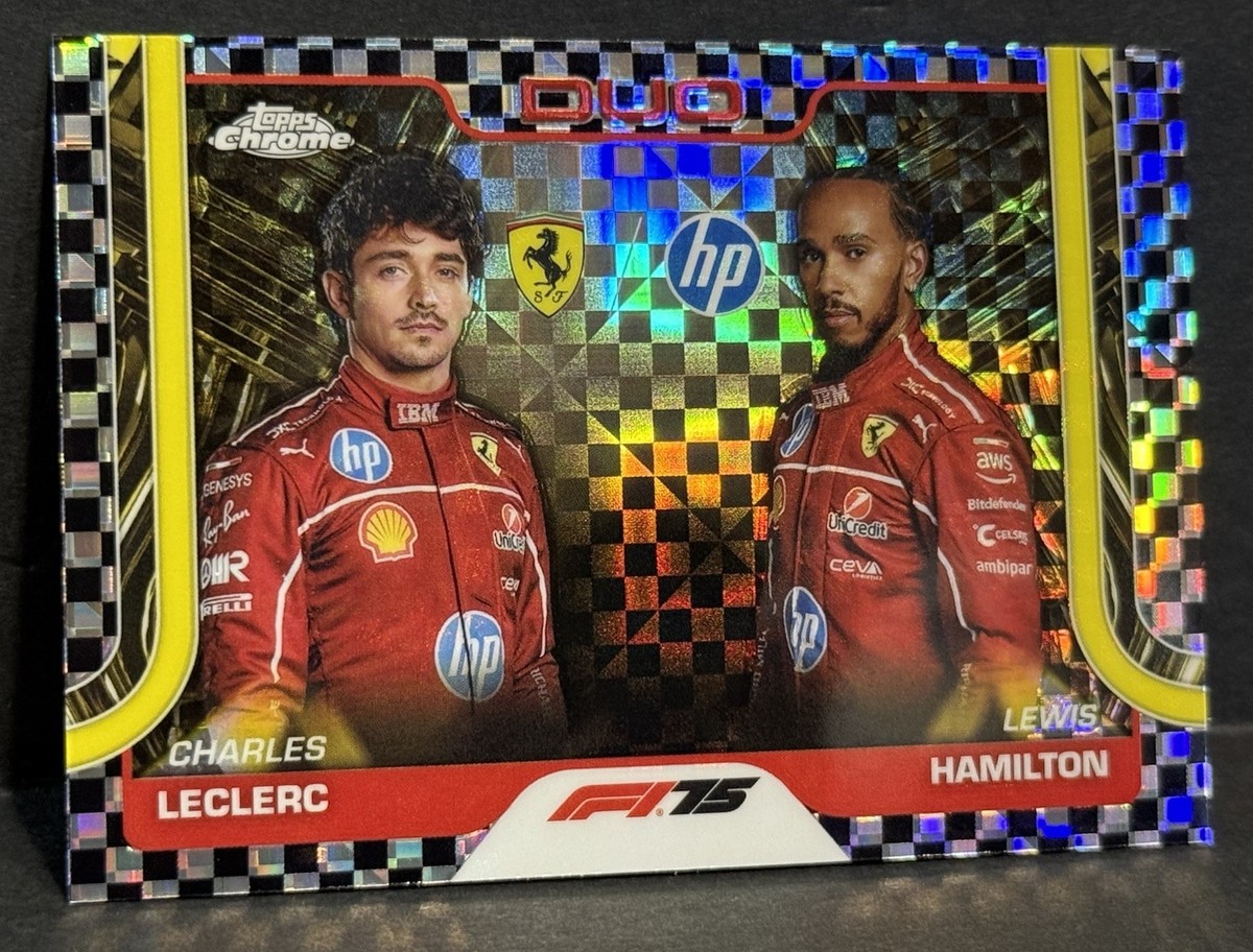 2025 Topps Chrome Formula 1 Ferrari Duo Charles Leclerc /Lewis