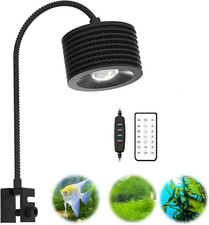 16W Full Spectrum Aquarium Light, 4 Channels Remote Control Adjustable Gooseneck