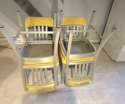 Set of 4 Vintage Emeco 1006 Navy Chairs - Authentic Military